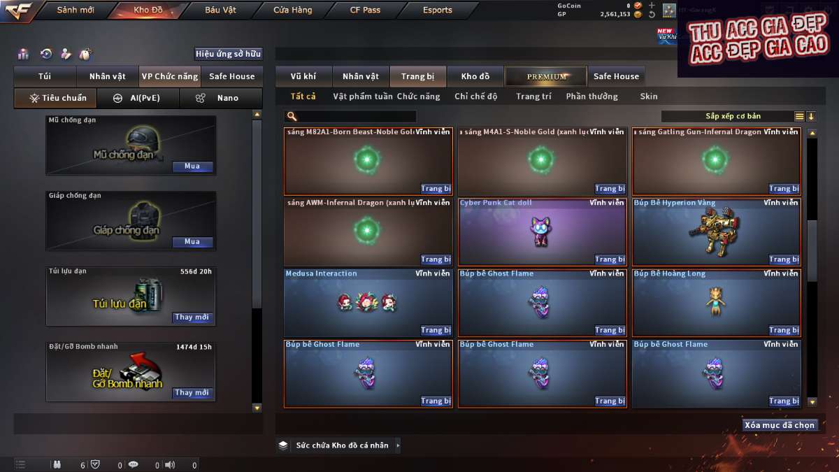 shop acc cf uy tin gia re